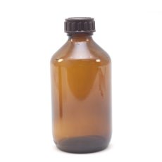 Fles bruin gedopt - 250 ml+dop+schenkplug
